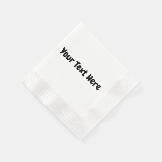 Aangepaste tekst servet (Hoek)