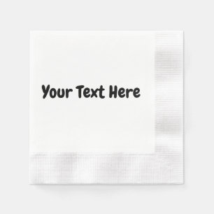 Aangepaste tekst servet