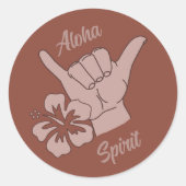 Aangepaste tekst Shaka Ronde Sticker (Voorkant)