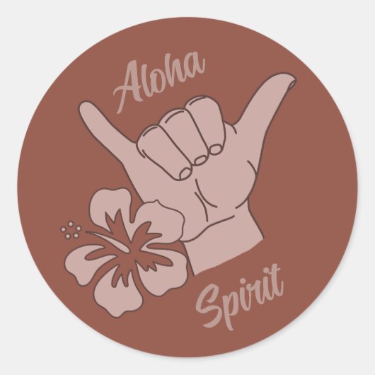 Aangepaste tekst Shaka Ronde Sticker (Voorkant)
