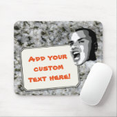 Aangepaste tekst Shout op Granite Rock Texture Muismat (Met muis)