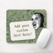 Aangepaste tekst Shout op Green Rock Texture Muismat (Met muis)