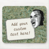 Aangepaste tekst Shout op Green Rock Texture Muismat (Voorkant)