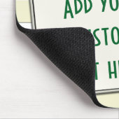 Aangepaste tekst Shout op pastel gele strepen Muismat (Hoek)