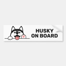 Aangepaste tekst Siberian Husky Bumpersticker