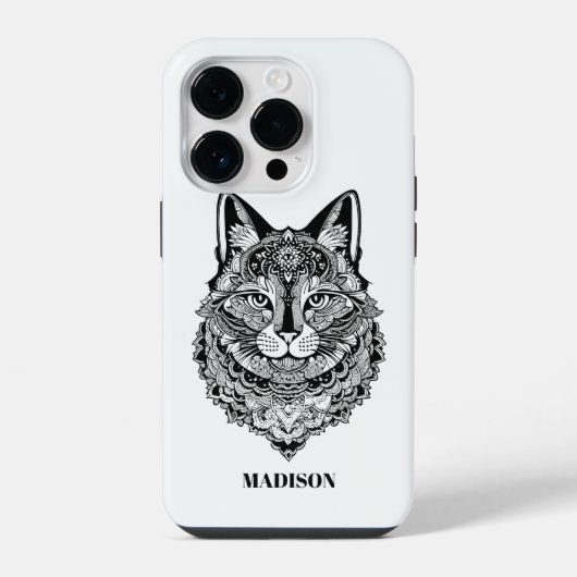 Aangepaste tekst Sierkat iPhone Hoesje (Achterkant)