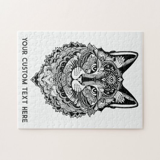 Aangepaste tekst Sierkat Legpuzzel (Horizontaal)