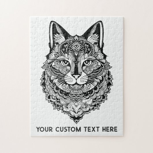 Aangepaste tekst Sierkat Legpuzzel (Verticaal)