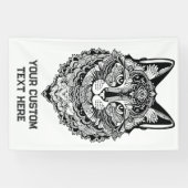 Aangepaste tekst Sierkat Spandoek (Horizontaal)