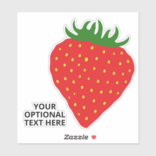Aangepaste tekst Simply Strawberry Sticker (Vel)