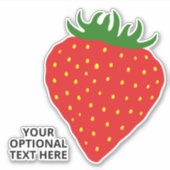 Aangepaste tekst Simply Strawberry Sticker (Voorkant)