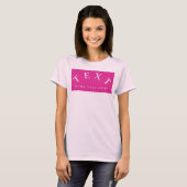 Aangepaste tekst Sjabloon Vrouwen Modern Bord Roze T-shirt (Voorkant volledig)