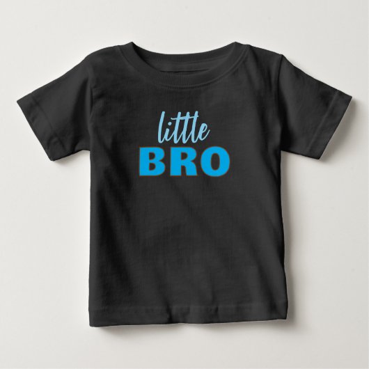 Aangepaste Tekst Sjabloon Zwart & Blauw Little Bro (Voorkant)