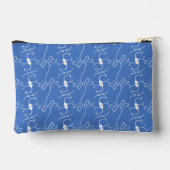 Aangepaste tekst Sleepy Dog Blue Back Pattern Etui (Achterkant)