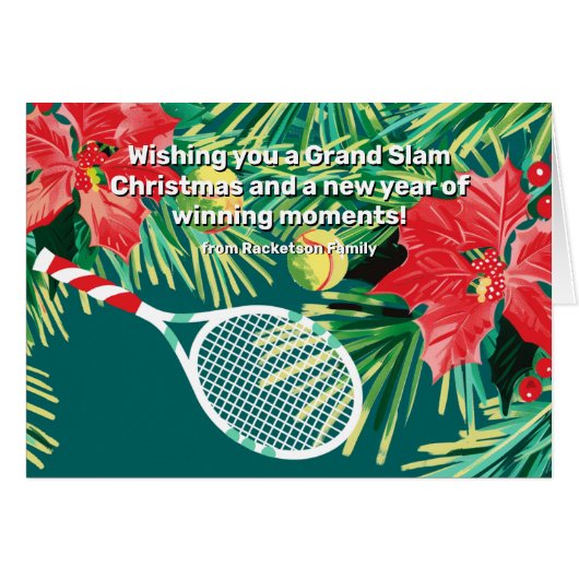 🎾🎄Aangepaste tekst, Smash Your Holiday (Voorkant Horizontaal)