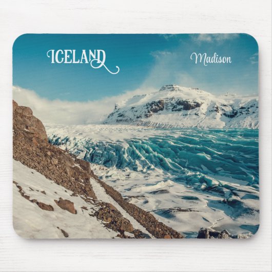 Aangepaste tekst Solheimajokull, IJsland Muismat (Voorkant)