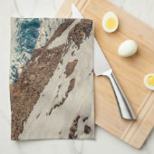 Aangepaste tekst Solheimajokull, IJsland Theedoek (Quarter Fold)