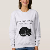 Aangepaste tekst Sorry dat ik introverteer Katten  Trui (Voorkant)