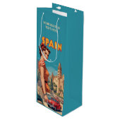 Aangepaste tekst  Spanje Wijn Cadeautas (Voorkant Gekanteld)