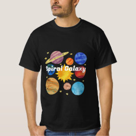 Aangepaste tekst Spiral sterrenstelsel l kleurrijk T-shirt