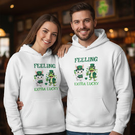 Aangepaste tekst St. Patrick's Day Kikker en Konij Hoodie