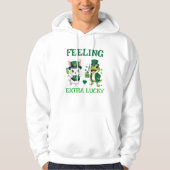 Aangepaste tekst St. Patrick's Day Kikker en Konij Hoodie (Voorkant)