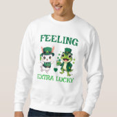 Aangepaste tekst St. Patrick's Day Kikker en Konij Trui (Voorkant)