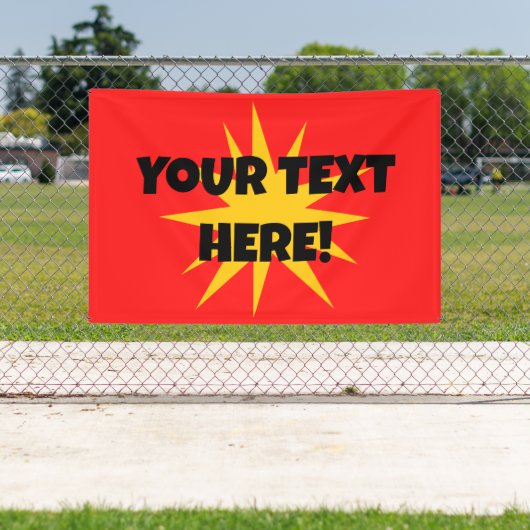 Aangepaste tekst Starburst Banner (Insitu)