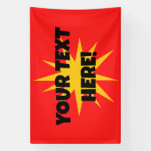 Aangepaste tekst Starburst Banner (Verticaal)