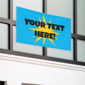 Aangepaste tekst Starburst Banner (Buitenkant Gebouw)
