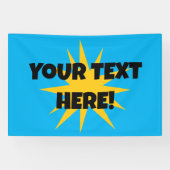 Aangepaste tekst Starburst Banner (Horizontaal)