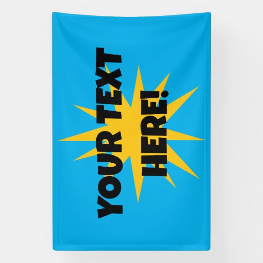 Aangepaste tekst Starburst Banner (Verticaal)