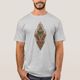 Aangepaste tekst Steampunk Smaragd Edelsteen Triba T-shirt