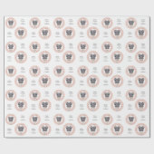 Aangepaste tekst sterrenbeeld Tweelingen Cadeaupapier (Vlak)