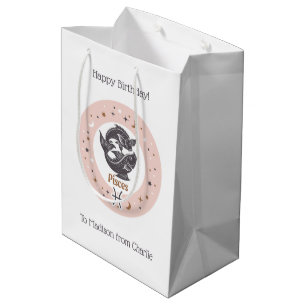 Aangepaste tekst sterrenbeeld Vissen Medium Cadeauzakje