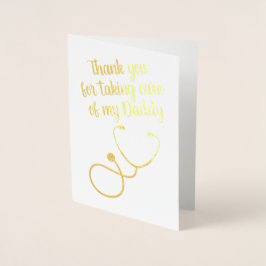 Aangepaste tekst Stethoscoop Doctor/verpleegkundig Folie Kaarten