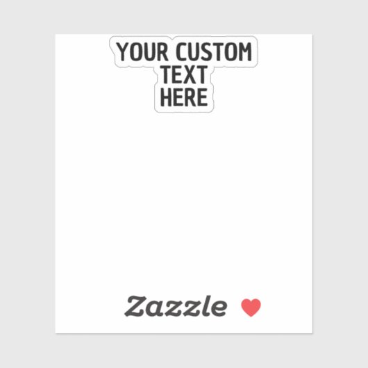 Aangepaste tekst Stickers Bouw je eigen Stickers (Vel)