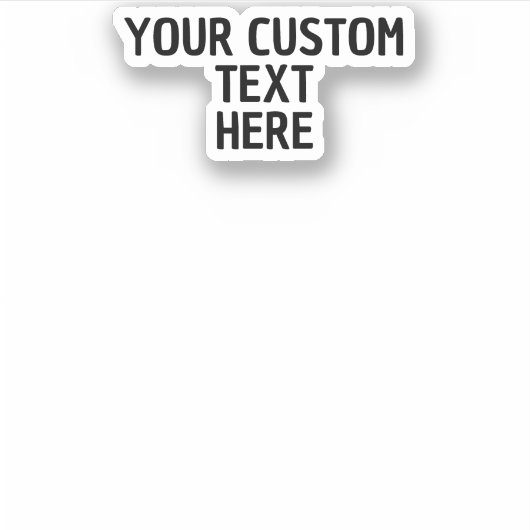 Aangepaste tekst Stickers Bouw je eigen Stickers (Voorkant)