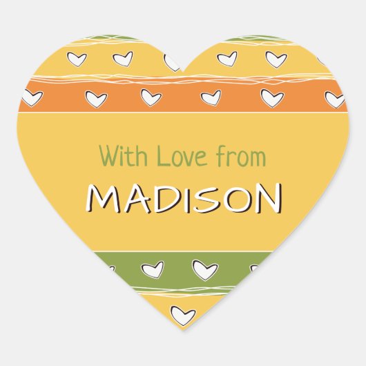 Aangepaste tekst stickers voor hartafels (Voorkant)