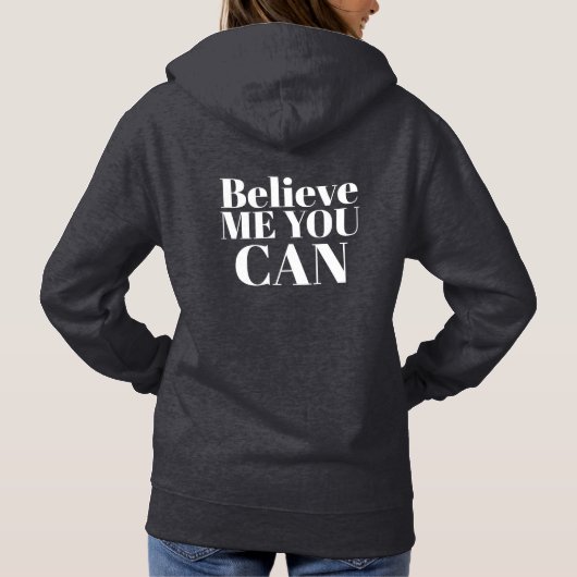 Aangepaste tekst Stijlvol Modern Minimal Vrouwen D Hoodie (Achterkant)