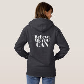 Aangepaste tekst Stijlvol Modern Minimal Vrouwen D Hoodie (Achterkant volledig)