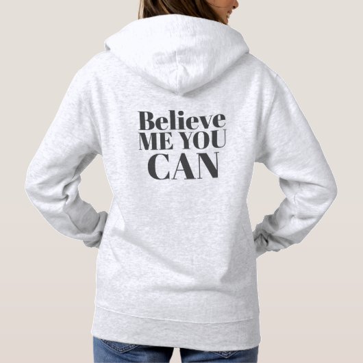Aangepaste tekst Stijlvol Modern Minimal Vrouwen W Hoodie (Achterkant)