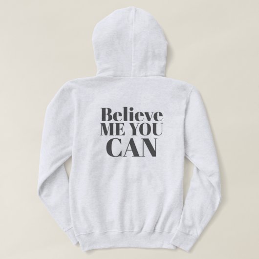 Aangepaste tekst Stijlvol Modern Minimal Vrouwen W Hoodie (Design achterkant)