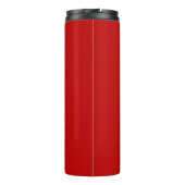 Aangepaste tekst stijlvol rood wit thermosbeker (Achterkant)