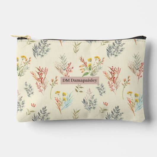 Aangepaste tekst stijlvolle rustieke wilde bloemen etui (Voorkant)