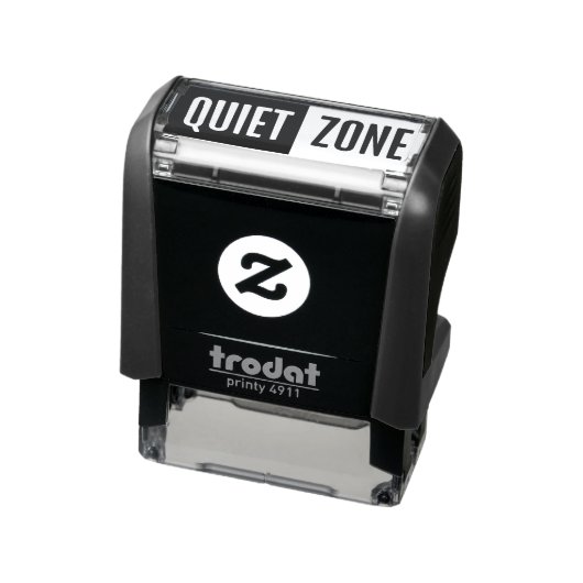 Aangepaste tekst stille zone zelfinktende stempel (Product)