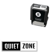 Aangepaste tekst stille zone zelfinktende stempel (In situ)