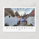Aangepaste tekst, straat met trullis in Alberobell Briefkaart (Voorkant)