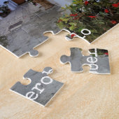 Aangepaste tekst, straat met trullis in Alberobell Legpuzzel (Zijkant)