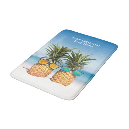Aangepaste tekst Strand Ananas Badmat (Gekanteld)